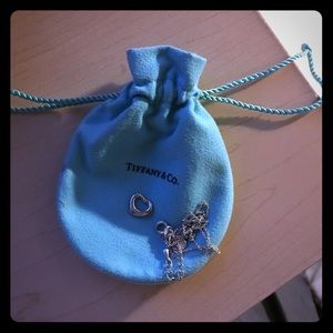 Tiffany & co. Open heart silver pendant